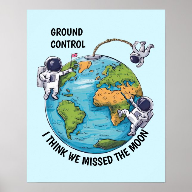 Floating Astronauten Poster (Vorne)