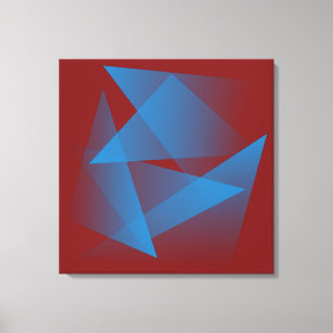 Floating Blue Fragments Leinwanddruck