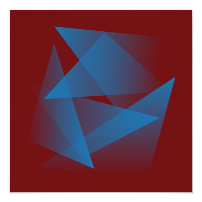 Floating Blue Fragments Poster (Vorderseite)