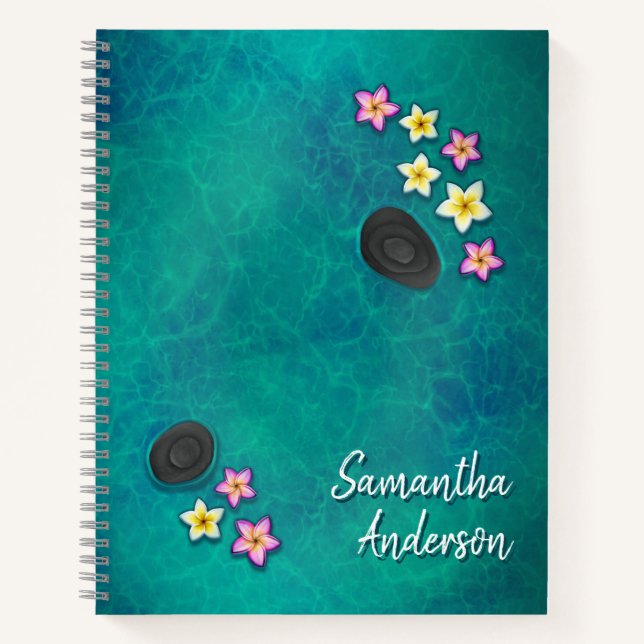Floating-Blume Wellness-Center Spiral Notebook Notizbuch (Vorderseite)