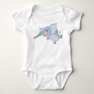 Floating-Cartoon Elephant Baby Apparel Baby Strampler
