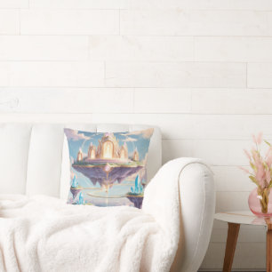Floating Crystal Temple Pillow - Ätherische Fantas Kissen