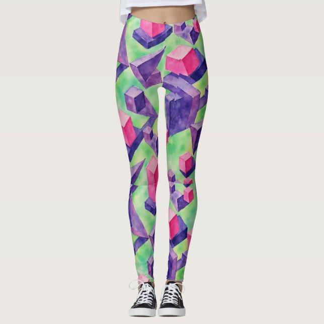 Floating Cubes Unpossible Triangle Muster Leggings (Vorderseite)