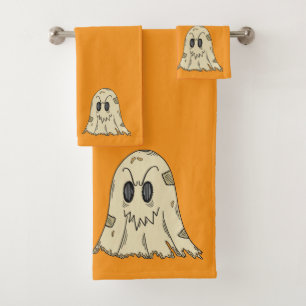 Floating Fright - Freundliche Geister des Herbstes Badhandtuch Set