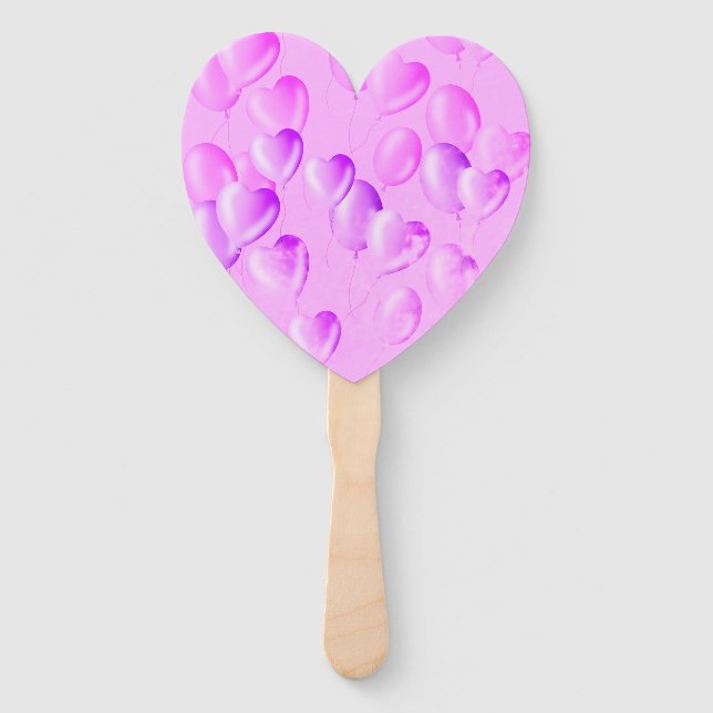 Floating Hearts & Dreams - Rosa und Lila Fächer (Vorderseite)