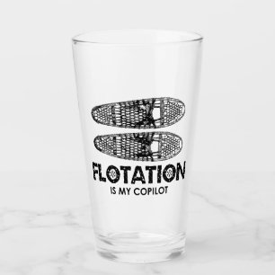 Floating ist mein Copilot Schneeschuhe Glas