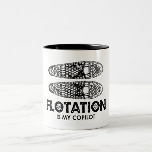 Floating ist mein Copilot Schneeschuhe Zweifarbige Tasse