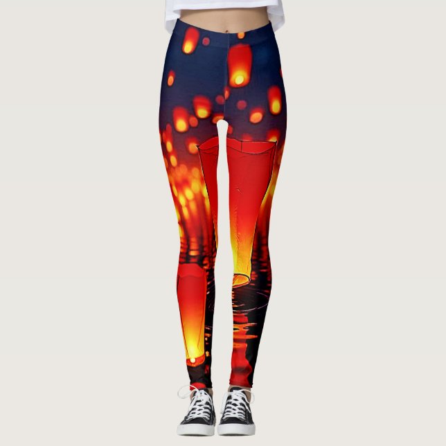 Floating Lanterns of Hope Design Leggings (Vorderseite)