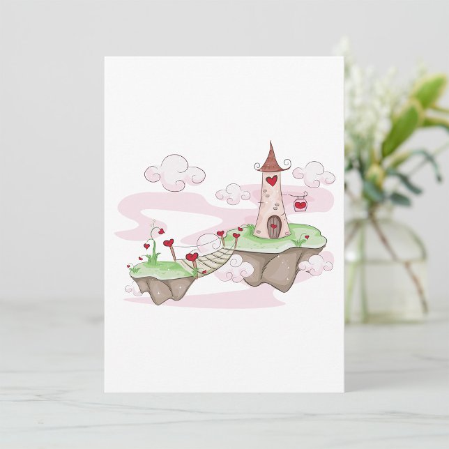 Floating Liebe Burg Lustra Romantische Fantasie Einladung (Von Creator hochgeladen)