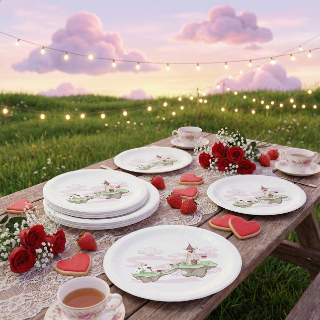 Floating Liebe Burg Lustra Romantische Fantasie Pappteller (Von Creator hochgeladen)