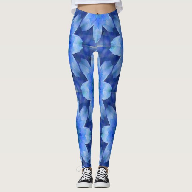 Floating Liebe en Bleu.... Leggings (Vorderseite)