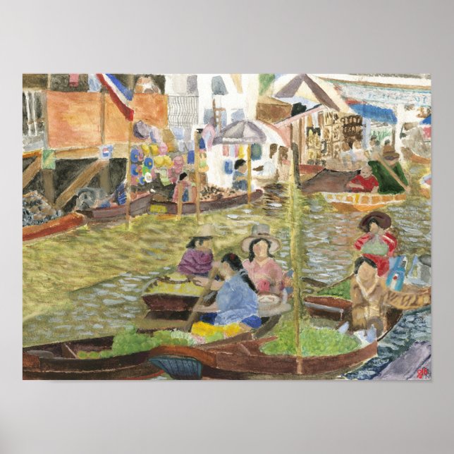 Floating Market Bangkok Poster (Vorne)