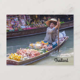 Floating Market, Thailand Postkarte