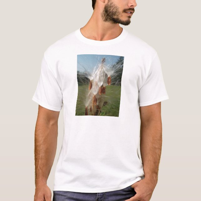 Floating Milkweed Seeds Art Print/Graphic T-Shirt (Vorderseite)