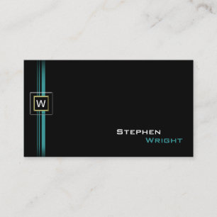 Floating Monogram Cube Moderne, benutzerdefinierte Visitenkarte