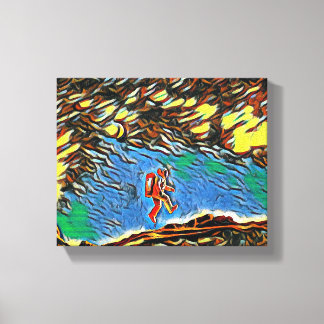 "Floating on Discovery: A Scientist's Journey" Leinwanddruck