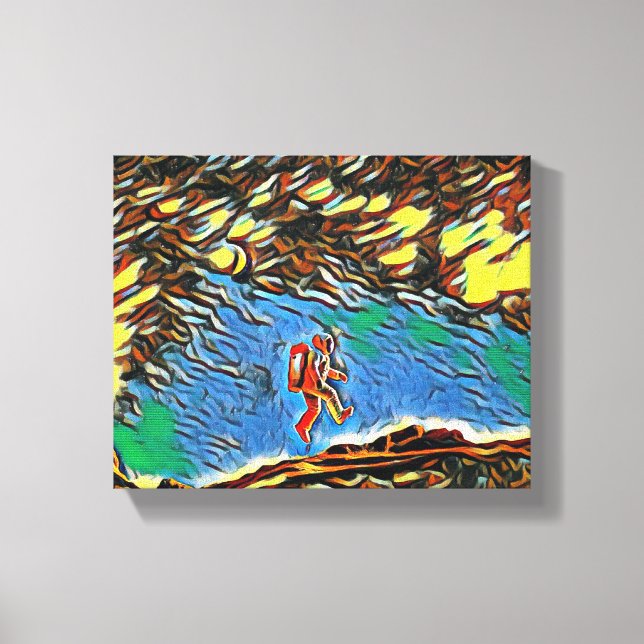 "Floating on Discovery: A Scientist's Journey" Leinwanddruck (Vorderseite)