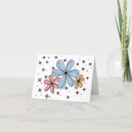 Floating-Petals - Vollfarben-Note-Karte Dankeskarte