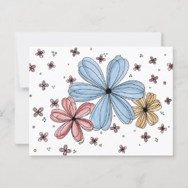 Floating-Petals - Vollfarben-Postkarte Postkarte