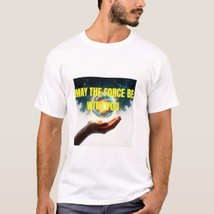 Floating Planet in Hand - May the Force Be With Y T-Shirt