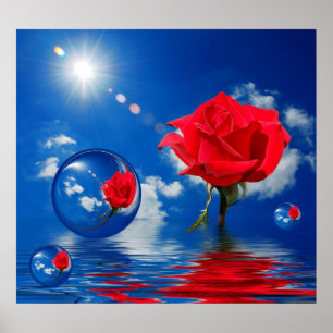 Floating Reflections of Liebe Poster