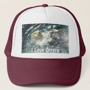 Floating Sea Otter "I Liebe Otters!" Kappe
