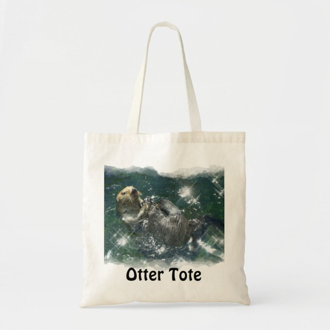 Floating Sea Otter Shopping Tasche Serie (Vorne)