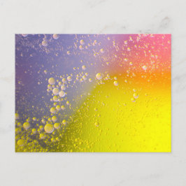 Floating Soda Bubbles Farbiger Hintergrund Abstrak Postkarte