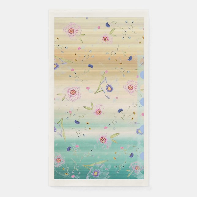 "Floating Spring Flowers" Gastpapiertücher Serviette (Vorderseite)