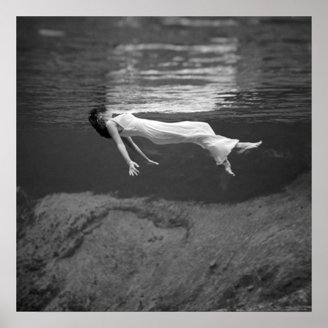 Floating Underwater, 1947. Vintages Foto Poster (Vorne)