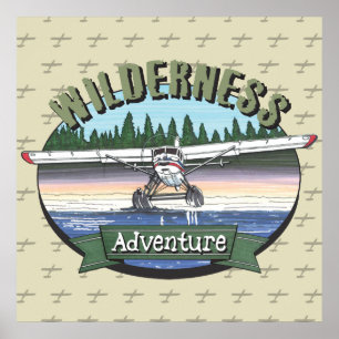 Floatplane Luftfahrt-Wildnis Poster