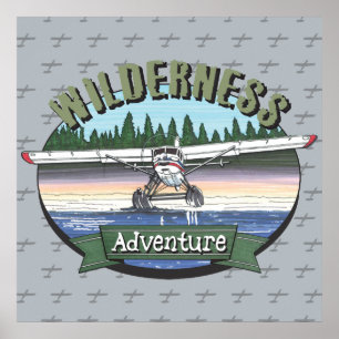 Floatplane Luftfahrt-Wildnis Poster