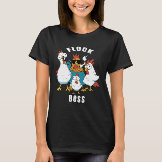 Flock Boss flock Boss Huhn Love Roosters 4 T-Shirt