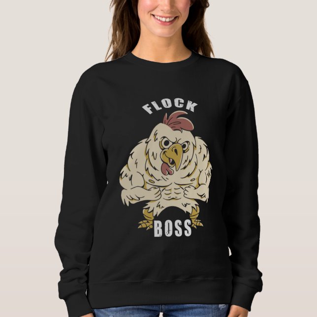 Flock Boss flock Boss Huhn Love  Roosters Sweatshirt (Vorderseite)