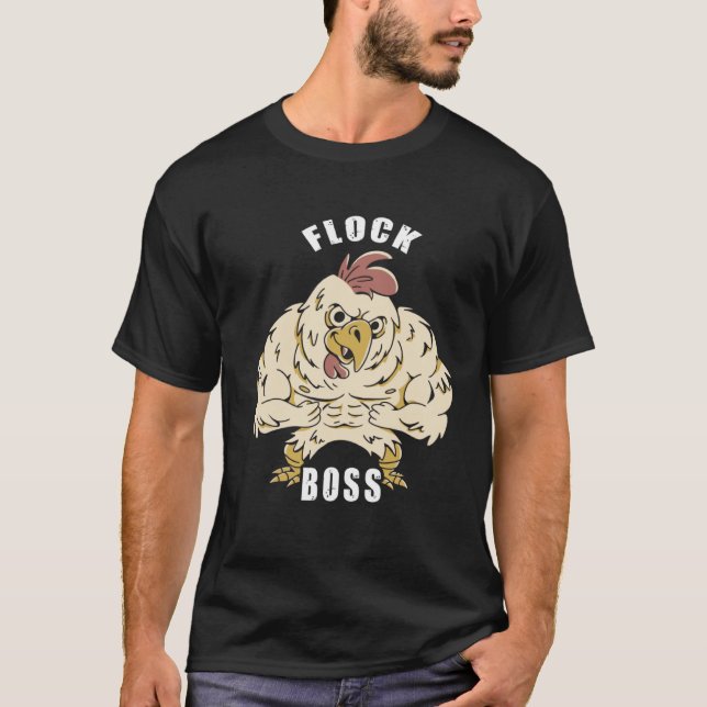 Flock Boss flock Boss Huhn Love  Roosters T-Shirt (Vorderseite)