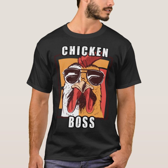 Flock Boss Herde Boss Huhn Liebe Roosters T-Shirt (Vorderseite)