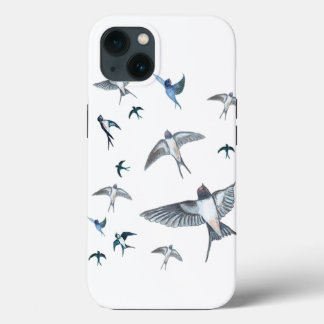 Flock of Fly Swallow Birds Illustration Case-Mate iPhone Hülle