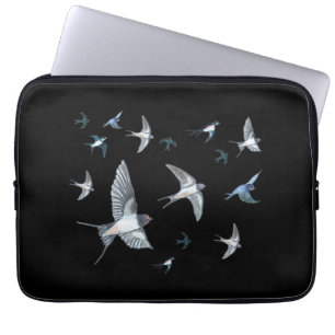 Flock of Fly Swallow Birds Illustration Laptopschutzhülle