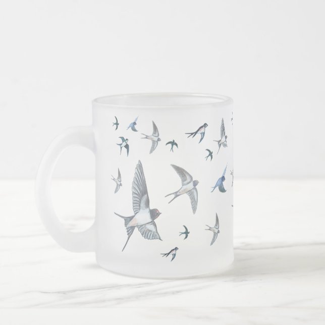 Flock of Fly Swallow Birds Illustration Mattglastasse (Links)