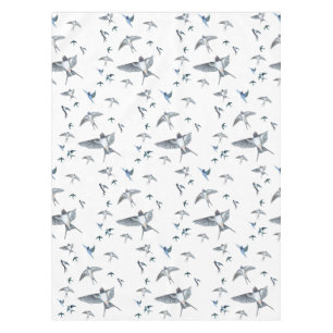 Flock of Fly Swallow Birds Illustration Tischdecke