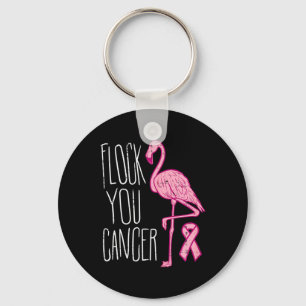 Flock you Breast Cancer Flamingo Pink Ribbon Aware Schlüsselanhänger