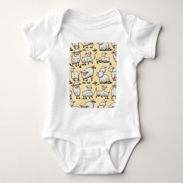 " FLOCKIERENDER SPASS " BABY STRAMPLER (Vorderseite)