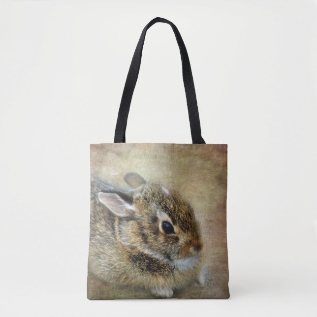 Flockige Häschen-Taschen-Tasche Tasche (Vorderseite)
