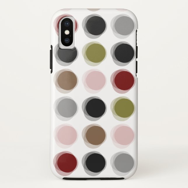 Flockige Punkt-bunter Retro Case-Mate iPhone Hülle (Rückseite)