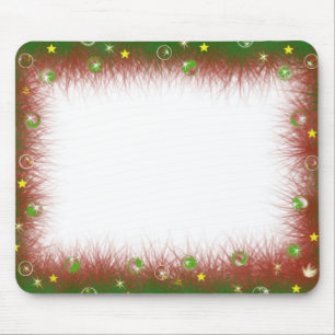 Flockige Weihnachtsgrenze Mousepad