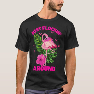 Flockin einfach um! Funny Summer Flamingo Tropica T-Shirt