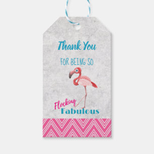 Flocking Fabulous Pub mit / Pink Flamingo Vielen D Geschenkanhänger