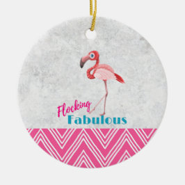Flocking Fabulous Pub mit rosa Flamingo Keramikornament
