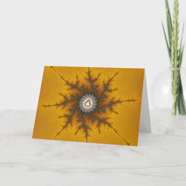 Flocon de glace - carte de Noël de fractale (Devant)