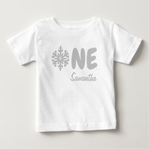 Flocon de neige 1er anniversaire T-shirt bébé